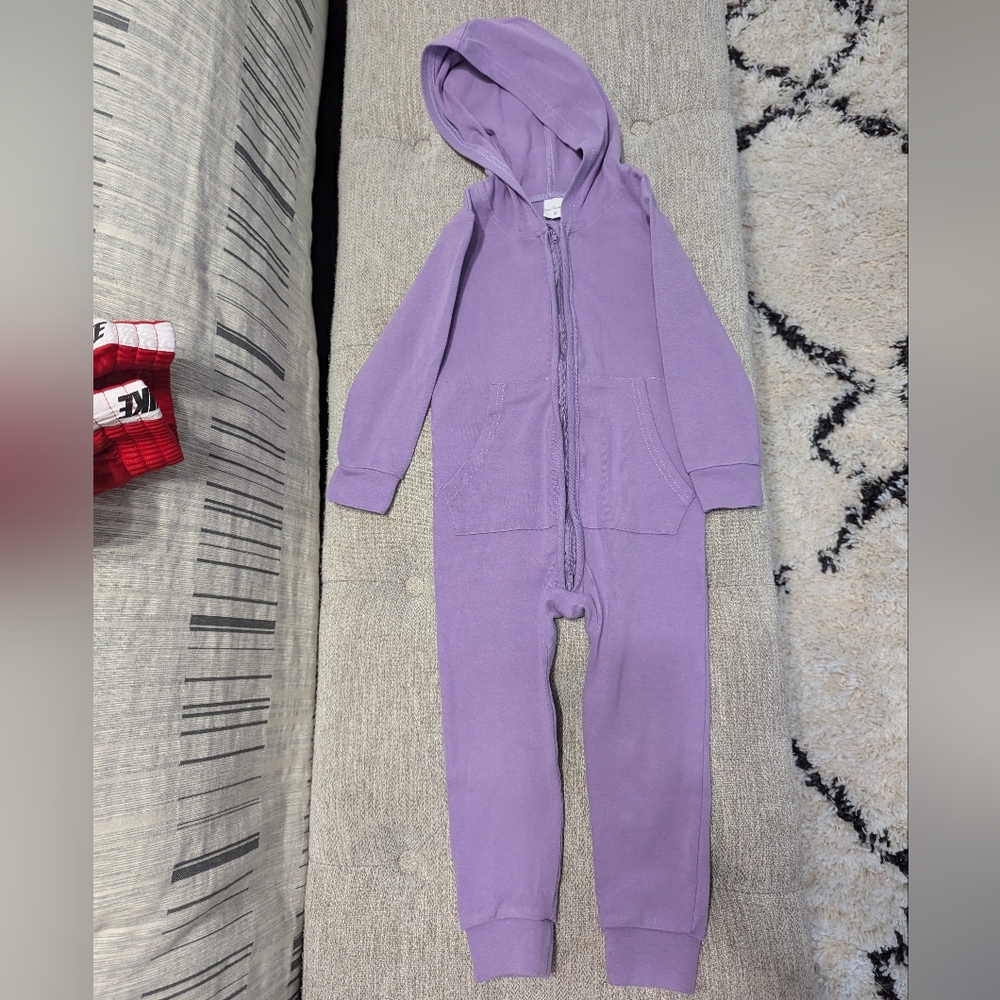 3t girls zip up jumpsuit with hoodie